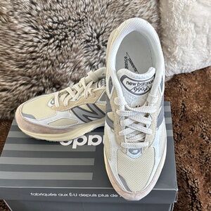 New Balance Men’s 8 Suede Mesh Sneakers - Sand and Gray